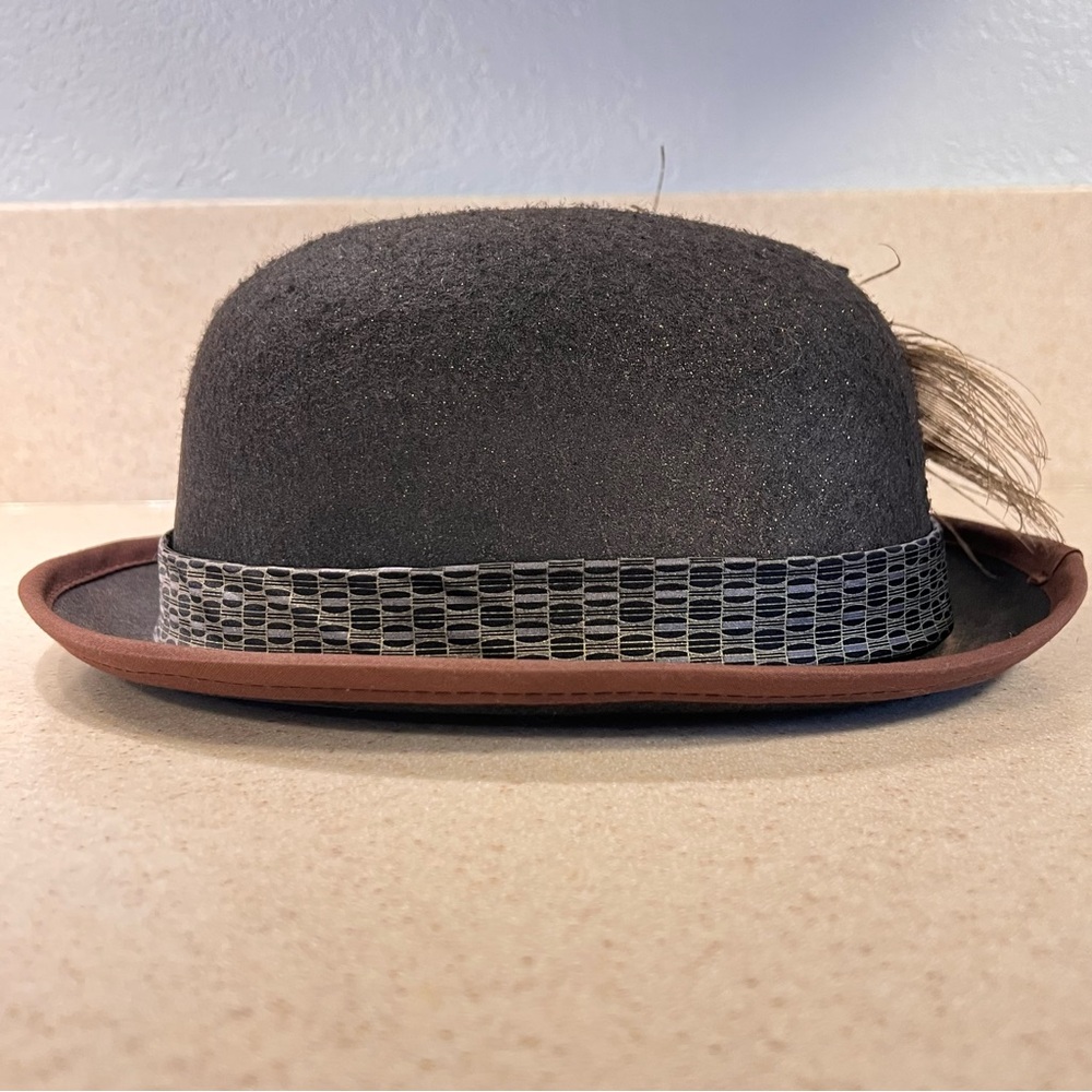 Elsie Massey Vintage Steampunk Victorian Derby Bowler Hat - Picture 3 of 12